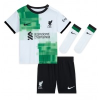 Camiseta Liverpool Darwin Nunez #9 Segunda Equipación Replica 2023-24 para niños mangas cortas (+ Pantalones cortos)